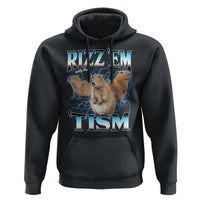 Autism Capybara Hoodie Funny Rizz Em With The Tism - Wonder Print Shop