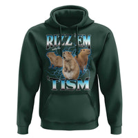 Autism Capybara Hoodie Funny Rizz Em With The Tism - Wonder Print Shop