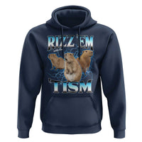 Autism Capybara Hoodie Funny Rizz Em With The Tism - Wonder Print Shop