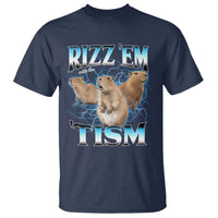 Autism Capybara T Shirt Funny Rizz Em With The Tism - Wonder Print Shop