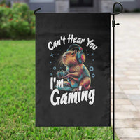 Funny Gamer Capybara Garden Flag Can Not Hear You I Am Gaming - Wonder Print Shop
