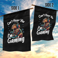 Funny Gamer Capybara Garden Flag Can Not Hear You I Am Gaming - Wonder Print Shop