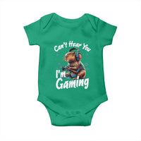 Funny Gamer Capybara Baby Onesie Can Not Hear You I Am Gaming - Wonder Print Shop