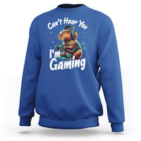 Funny Gamer Capybara Sweatshirt Can Not Hear You I Am Gaming - Wonder Print Shop