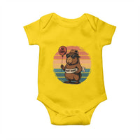 Funny Capybara Baby Onesie Be Capy Do Not Worry For Animal Lovers - Wonder Print Shop