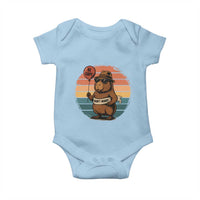 Funny Capybara Baby Onesie Be Capy Do Not Worry For Animal Lovers - Wonder Print Shop