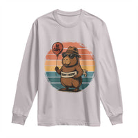 Funny Capybara Long Sleeve Shirt Be Capy Do Not Worry For Animal Lovers - Wonder Print Shop