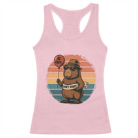 Funny Capybara Racerback Tank Top Be Capy Do Not Worry For Animal Lovers - Wonder Print Shop
