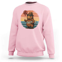 Funny Capybara Sweatshirt Be Capy Do Not Worry For Animal Lovers - Wonder Print Shop