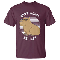 Funny Capybara T Shirt Do Not Worry Be Capy Chill Animal Lover Gift - Wonder Print Shop