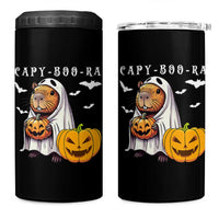 Funny Halloween Capy Boo Ra 4 in 1 Can Cooler Tumbler Cute Capybara Boo Ghost