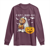 Funny Halloween Capy Boo Ra Long Sleeve Shirt Cute Capybara Boo Ghost - Wonder Print Shop