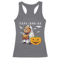 Funny Halloween Capy Boo Ra Racerback Tank Top Cute Capybara Boo Ghost - Wonder Print Shop