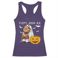 Funny Halloween Capy Boo Ra Racerback Tank Top Cute Capybara Boo Ghost - Wonder Print Shop
