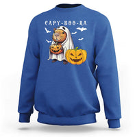 Funny Halloween Capy Boo Ra Sweatshirt Cute Capybara Boo Ghost - Wonder Print Shop