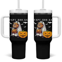 Funny Halloween Capy Boo Ra Tumbler With Handle Cute Capybara Boo Ghost