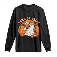 Funny Capybara Halloween Long Sleeve Shirt Trick Or Treat Cute Cappy Boo Ghost - Wonder Print Shop
