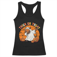Funny Capybara Halloween Racerback Tank Top Trick Or Treat Cute Cappy Boo Ghost - Wonder Print Shop