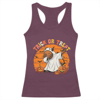 Funny Capybara Halloween Racerback Tank Top Trick Or Treat Cute Cappy Boo Ghost - Wonder Print Shop