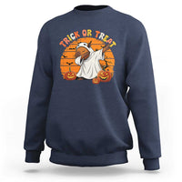Funny Capybara Halloween Sweatshirt Trick Or Treat Cute Cappy Boo Ghost - Wonder Print Shop
