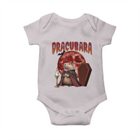 Halloween Capybara Baby Onesie Funny Dracubara In Dracula Outfit - Wonder Print Shop
