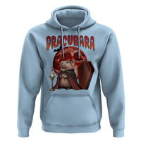 Halloween Capybara Hoodie Funny Dracubara In Dracula Outfit - Wonder Print Shop