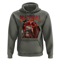 Halloween Capybara Hoodie Funny Dracubara In Dracula Outfit - Wonder Print Shop