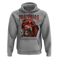 Halloween Capybara Hoodie Funny Dracubara In Dracula Outfit - Wonder Print Shop