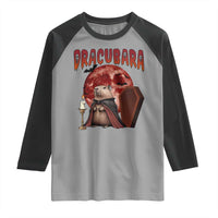 Halloween Capybara Raglan Shirt Funny Dracubara In Dracula Outfit - Wonder Print Shop