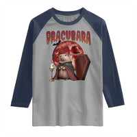Halloween Capybara Raglan Shirt Funny Dracubara In Dracula Outfit - Wonder Print Shop