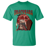 Halloween Capybara T Shirt Funny Dracubara In Dracula Outfit - Wonder Print Shop