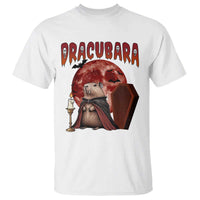 Halloween Capybara T Shirt Funny Dracubara In Dracula Outfit - Wonder Print Shop