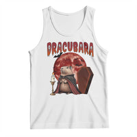 Halloween Capybara Tank Top Funny Dracubara In Dracula Outfit - Wonder Print Shop