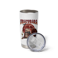 Halloween Capybara Tumbler Cup Funny Dracubara In Dracula Outfit