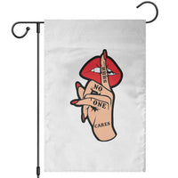 Shhh No One Cares Garden Flag Sarcastic Humor Gift - Wonder Print Shop