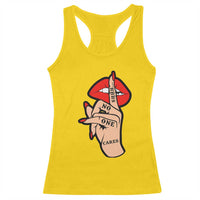 Shhh No One Cares Racerback Tank Top Sarcastic Humor Gift - Wonder Print Shop