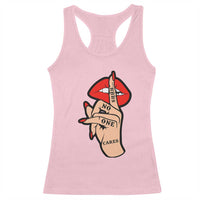 Shhh No One Cares Racerback Tank Top Sarcastic Humor Gift - Wonder Print Shop