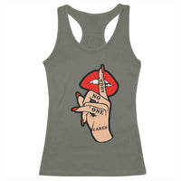 Shhh No One Cares Racerback Tank Top Sarcastic Humor Gift - Wonder Print Shop