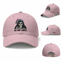 Funny Skeleton Humor Baseball Cap Shhh No One Cares
