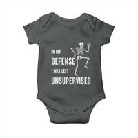 Funny Sarcastic Baby Onesie In My Defence I Was Left Unsupervised - Wonder Print Shop