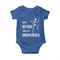 Funny Sarcastic Baby Onesie In My Defence I Was Left Unsupervised - Wonder Print Shop