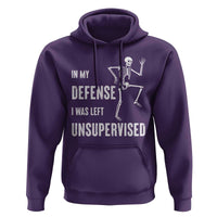 Funny Sarcastic Hoodie In My Defence I Was Left Unsupervised - Wonder Print Shop