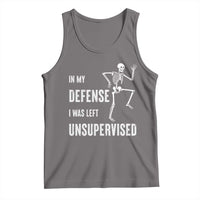 Funny Sarcastic Tank Top In My Defence I Was Left Unsupervised - Wonder Print Shop