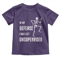 Funny Sarcastic Toddler T Shirt In My Defence I Was Left Unsupervised - Wonder Print Shop
