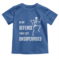 Funny Sarcastic Toddler T Shirt In My Defence I Was Left Unsupervised - Wonder Print Shop