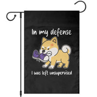 Sarcastic Dog Lover Garden Flag In My Defense I Was Left Unsupervised - Wonder Print Shop