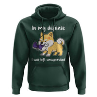 Sarcastic Dog Lover Hoodie In My Defense I Was Left Unsupervised - Wonder Print Shop