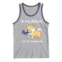 Sarcastic Dog Lover Tank Top In My Defense I Was Left Unsupervised - Wonder Print Shop