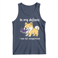Sarcastic Dog Lover Tank Top In My Defense I Was Left Unsupervised - Wonder Print Shop