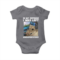 Funny Hamster Gamer Baby Onesie In My Defense I Was Left Unsupervised - Wonder Print Shop